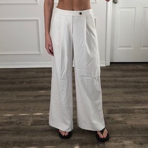 Banana republic wide leg white pants